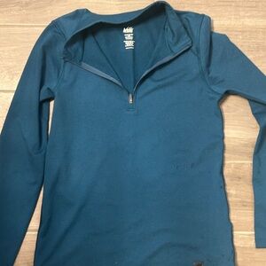 REI kid’s 14-16 Teal Quarter-Zip Pullover